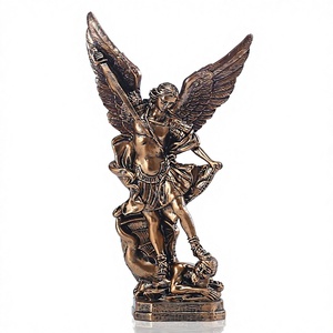 Estatua de San <span class=keywords><strong>Miguel</strong></span> Arcángel Hecha a Mano Personalizada, Estatua de San <span class=keywords><strong>Miguel</strong></span> en Resina, Artesanía Religiosa de Resina de San <span class=keywords><strong>Miguel</strong></span>, Figuras de Ángeles - Product Image 1