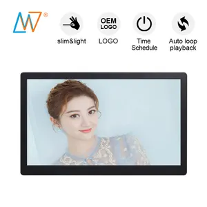 Montagem na parede de 21.5 Polegadas Lcd Hd Filme Auto Reprodução de Imagem Digital Photo Frame Com Exibição de Publicidade 22 Polegadas