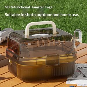 Cage à <span class=keywords><strong>hamster</strong></span> d'intérieur portable en PP, ventilation, sac à miel, pour shrews, seiche, ours doré, fournitures pour petits animaux, cage en gros - Product Image 4