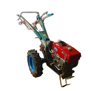 Equipement machine agricole tracteur de marche diesel mini motoculteur à deux roues 8hp 18 hp tracteur de marche