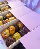 Boîte à biscuits personnalisée avec logo, boîte à pâtisserie biodégradable en papier pliable, boîtes d'emballage pour biscuits feuilletés avec séparateurs