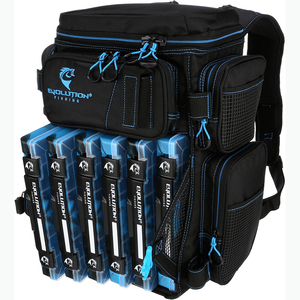 Sac à dos de pêche gratuit pour hommes avec 4 boîtes à pêche, 2 porte-cannes, housse de pluie, grand équipement de pêche - Product Image 5