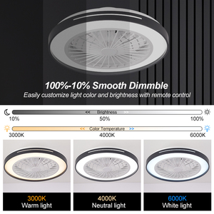 Xd163 mới thông minh DC Motor LED quạt trần với ánh sáng thiết kế hiện đại điều khiển từ xa 8 Blades Dimmable RGB cho phòng ngủ - Product Image 3