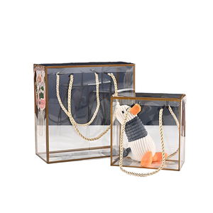 Trong Suốt Bó Hoa Quà Tặng Bao Bì Túi Nhựa Với Rõ Ràng PVC Xử Lý Cho Valentine Của Ngày Tăng Sắp Xếp Hộp Hoa - Product Image 2