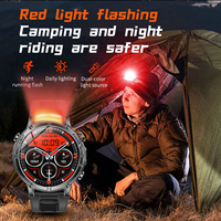 AK122 Nuovo Smartwatch Sportivo da Uomo, Display HD 1.7 Pollici, 1400mAh, Chiamate BT, IP68, Doppia Torcia LED, Monitoraggio Frequenza Cardiaca e Ossigeno nel Sangue, OEM
