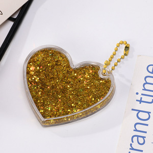 <span class=keywords><strong>Porte</strong></span>-clés Cœur Gonflable en PVC avec Paillettes Brillantes, Décoration de Sac, Pendentif Cœur en Plastique Souple - Product Image 5