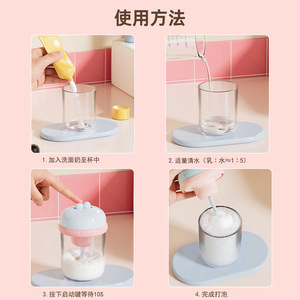 Electric Facial Cleanser Foamer Pink And Blue 13.3X8.2Cm Automatic Lotion Dispenser For Bathroom Shower Gel - Product Image 2