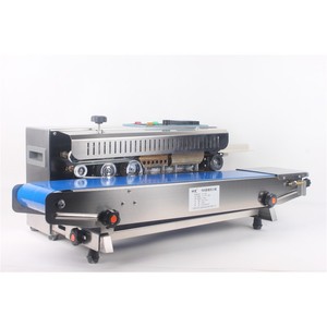NEBR SF900 selladora de manga termorretráctil Horizontal máquina de sellado de mesa continua automática para bolsa de plástico papel de aluminio eléctrico - Product Image 1