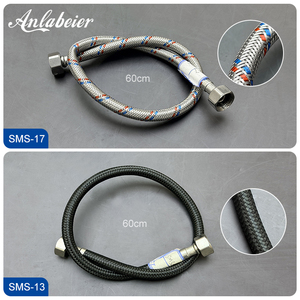 Tuyau de robinet tressé en acier inoxydable 304 G1/2 avec tube intérieur EPDM anti-éclatement haute pression flexible pour alimentation en eau salle de bain cuisine - Product Image 2