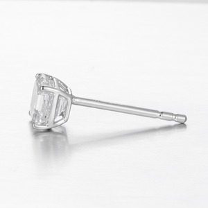 Classic PT950 Platinum 0.62ct Princess Cut Lab Grown <b>Diamond</b> Stud <b>Earrings</b> | Princess Cut Lab Created <b>Diamond</b> Wedding Jewelry - Product Image 2