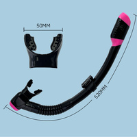 Embout buccal en silicone pour la plongée en apnée, étanche, sport sous-marin, tuba de plongée à système sec, tube respiratoire pour la natation