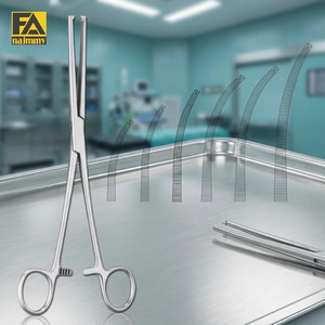 Pinces hémostatiques courbées Najmmy Kocher Ochsner 1x2 dents, instrument chirurgical manuel certifié CE pour chirurgie générale - Product Image 4