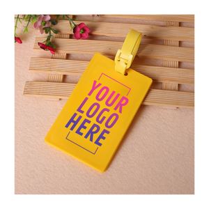 Custom Eco-Friendly Rubber Luggage Tags with Silk Screen Printing-Unique Fun <b>Bag</b> Tags for Travel & Promotion - Product Image 1