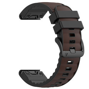 Nouveauté - Bracelet de montre en cuir véritable et silicone - Nylon - 22 mm - 26 mm - Sangle à fixation rapide pour montre <span class=keywords><strong>Garmin</strong></span> - Product Image 1