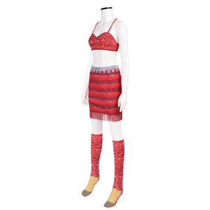 Zootopia Gaggle Sheep Cosplay Costume <b>Red</b> <b>Sequin</b> Top Skirt Thigh High Socks Adult Women Stage Performance Halloween Outfit - Product Image 3