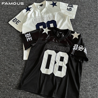 T-shirts de sport unisexes surdimensionnés pour hommes, broderie en maille respirante, séchage rapide, streetwear hip-hop, décontracté d'été