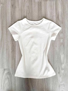 <span class=keywords><strong>T</strong></span>-<span class=keywords><strong>shirt</strong></span> à manches courtes ajusté et tendance pour <span class=keywords><strong>femme</strong></span>, <span class=keywords><strong>T</strong></span>-<span class=keywords><strong>shirt</strong></span> décontracté d'é<span class=keywords><strong>t</strong></span>é <span class=keywords><strong>gris</strong></span> à col rond et épaules dégagées pour <span class=keywords><strong>femme</strong></span>, style basique - Product Image 6
