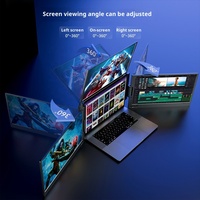 Écran d'extension pour ordinateur portable Quad, 15,6 pouces, Full HD 1080P, écran LCD portable pour les professionnels, 1 câble pour 3 écrans