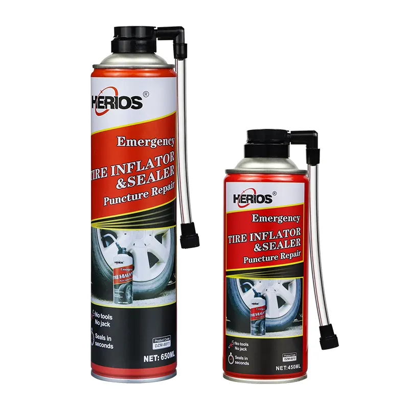 Selante portátil para pneus de carro, selante inflável para reparo de furos e seladores, spray inflável para carro, ideal para uso em carros