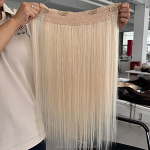 Extensions de cheveux Halo, sortie d'usine, double épaisseur, à clipser, 100% cheveux humains vierges Remy, couleur Ombré - Product Image 3