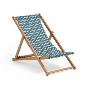 Tumbona de Playa Plegable de Madera con Respaldo Ajustable y Lona a Rayas con Certificación BSCI - Product Image 3