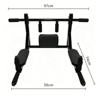 Equipo de Ejercicio para Gimnasio, Máquina de Dominadas, Barra Horizontal para Entrenamiento en Interiores