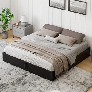 <span class=keywords><strong>Letto</strong></span> Moderno con Contenitore <span class=keywords><strong>140x200</strong></span>, Testiera Imbottita Morbida in Tessuto Lino, Struttura <span class=keywords><strong>Letto</strong></span> - Product Image 6