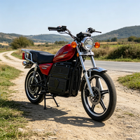 Moto électrique de rue 72V 1500W, motos vintage, 85-100KM/H, style classique, moto électrique de route pour adultes HKL-TZ