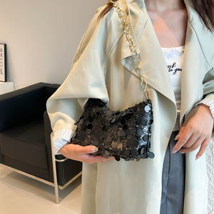 Sac <span class=keywords><strong>de</strong></span> dîner à paillettes à la mode, sac à bandoulière tendance et polyvalent, sacs à main <span class=keywords><strong>de</strong></span> luxe pour femmes, sac à bandoulière élégant et minimaliste - Product Image 4