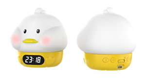 Nouveau mignon drôle incassable <span class=keywords><strong>Anime</strong></span> dessin animé Silicone canard jouet réveil numérique tactile Snooze sommeil formateur pour les enfants - Product Image 5