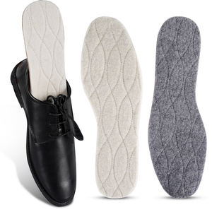 Inserts de chaussures en liège minces Semelles intérieures en laine à trois couches pour garder au chaud Semelles en feutre de liège Semelles de chaussures confortables - Product Image 2