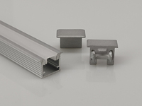 Promotion : Profilé en aluminium trempé T5 W10x8mm pour éclairage encastré à LED, surface anodisée, plinthe lumineuse LED