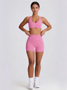GLORIS 2026 Conjunto Deportivo <span class=keywords><strong>de</strong></span> Dos Piezas para Mujer, Ecológico, <span class=keywords><strong>de</strong></span> Nailon/Spandex, Ajustado, <span class=keywords><strong>de</strong></span> Cintura Alta, Levanta Glúteos, Leggings <span class=keywords><strong>de</strong></span> Yoga y Top Deportivo - Product Image 4