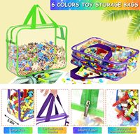 Sac à main jouet en PVC transparent personnalisé avec poignée sac de rangement portable réutilisable pour jouets d'enfants impression de logo personnalisé promotionnel