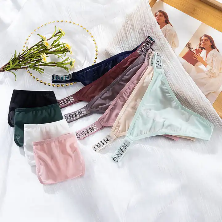 Wholesale Rhinestone Thongs Girls Sexy Underwear