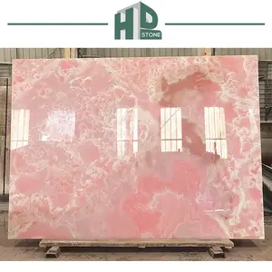 Luxury Pink Onyx Marble Fantasy Pink Onyx Price Polished Pink Onyx Floor Tile for Decoration