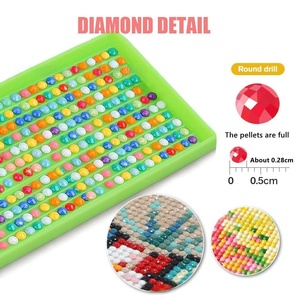 SONGWOOART DIY Alpaca Animal Fait Main Créatif Décoration Maison Artisanat Cadeau <span class=keywords><strong>Peinture</strong></span> Diamant Ensemble de Sous-Verres pour Enfants <span class=keywords><strong>et</strong></span> Adultes - Product Image 3