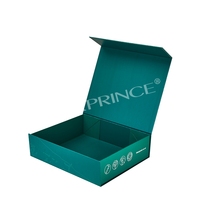 Vente en gros Grande boîte rigide en carton vert foncé à fermeture magnétique Boîte de rangement pliable pour chaussures et chaussettes pour emballage en fourrure