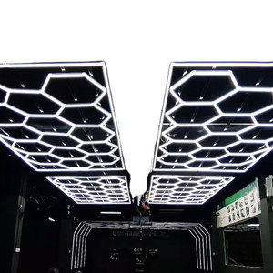 Rejilla de luz LED de techo de nido de abeja para garaje Hexagonal de 6500K personalizada gratis para taller detallado emitido en Color blanco frío - Product Image 4