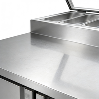 Table de préparation de pizzas réfrigérée Joincreate JC-PST-1031, 2 portes, en acier inoxydable, refroidissement par air, réduction du bruit, vente directe usine