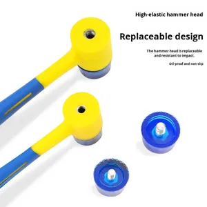 Martello da Installazione Deer Fairy, Martello in Gomma per Piastrelle, Porte e Finestre, Manico in Plastica Isolato, Testa del Martello Piccola e Rimovibile - Product Image 1