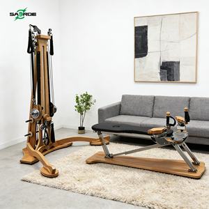 Reformer de Pilates de Madera SAERDE, Equipo de Gimnasio para Ejercicios de Yoga y Pilates en Interiores, Torre de Poleas Zen para Estudio de Pilates, Ajustable y Duradero - Product Image 1