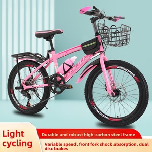 Vélo de montagne de style princesse pour garçons et filles de 7 à 15 ans, freins à disque doubles, cadre en acier à haute teneur en carbone, roues de 18 à 26 pouces - Product Image 2