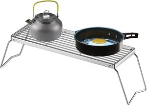 Outdoor Foldable Detachable Charcoal <b>BBQ</b> <b>Grill</b> Head Stand Portable Camping Stainless Steel Mesh Rack - Product Image 1