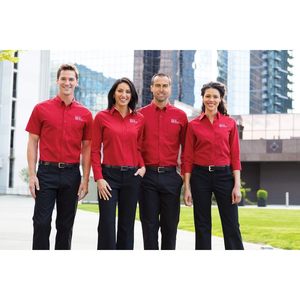 Camisa de Manga Larga Personalizada para Mujer, Bordado Personalizado, Blusa de Poliéster de Fácil Cuidado para Oficina - Product Image 3