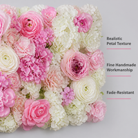 Panneau de fleurs artificielles multicolores en gros pour la décoration de fonds de mariage, de centres commerciaux, de vitrines et d'événements/fêtes