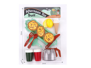 Juego de tazas de té para niños, Juego de <span class=keywords><strong>tetera</strong></span> de juguete para pastel, accesorios de juego de rol de imitación, juego de fiesta de comida para niños, regalos de cumpleaños - Product Image 5
