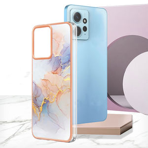 Los más nuevos patrones de mármol degradado de chapado decorativo contemporáneo IMD Slim Fit con TPU suave para Xiaomi Redmi Note12 4G Phone Case - Product Image 1