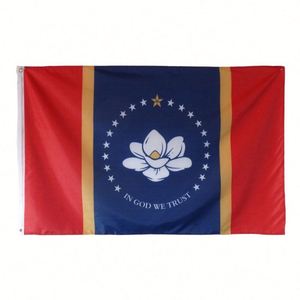 Nueva Bandera del Estado de Mississippi con la Frase GOD WE Trust, 3x5 Pies - Product Image 1