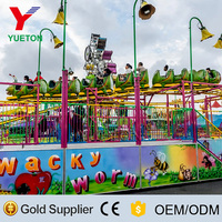 Manèges de parc d'attractions pour enfants Manege Track Train Caterpillar Mini Wacky Worm Roller Coaster Avec One-Stop Service à vendre